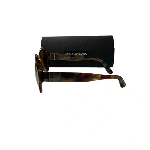 Dolce & Gabbana Round Tortoise Glasses with metallic brown lens. Never worn. Dolce & Gabbana DG4519 Sunglasses | LensCrafters main image 4